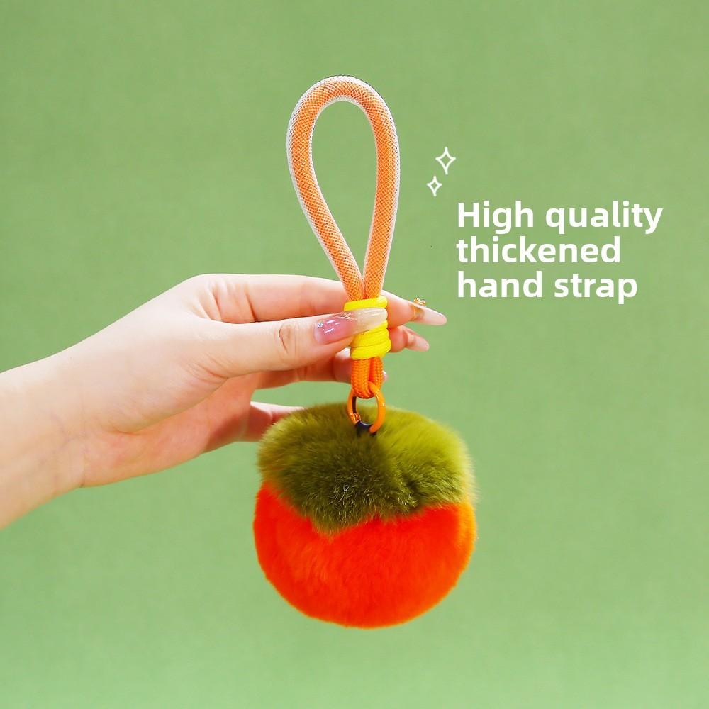 Toy Polyester Soft Key Holder Featuring Adorable Persimmon Squirrel Rabbit Car