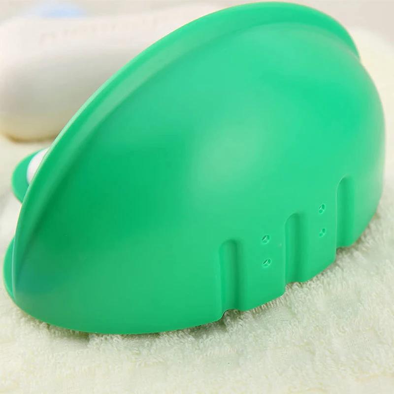 Creative Frog Soapbox Soap Holder Suction Cup Durable Shower Wall Bathroom Soap Drain Water Case For Dishes Pads Soap Container