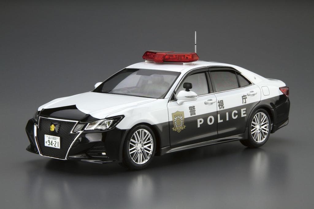 Aoshima Bunka Kyozaisha Modelová řada vozů Toyota GRS214 Crown Patrol Car Traffic Enforcement Plastový model 1/24 č.110 '16