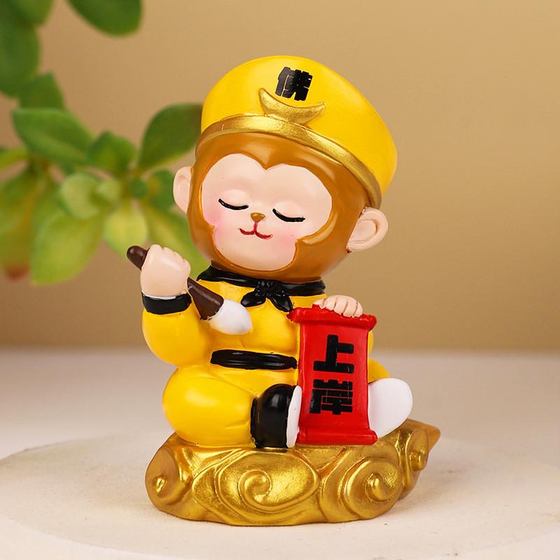 Journey To The West Sun Wukong Resin Home Decor Figurine With Prosperity Symbols For Gift Giving