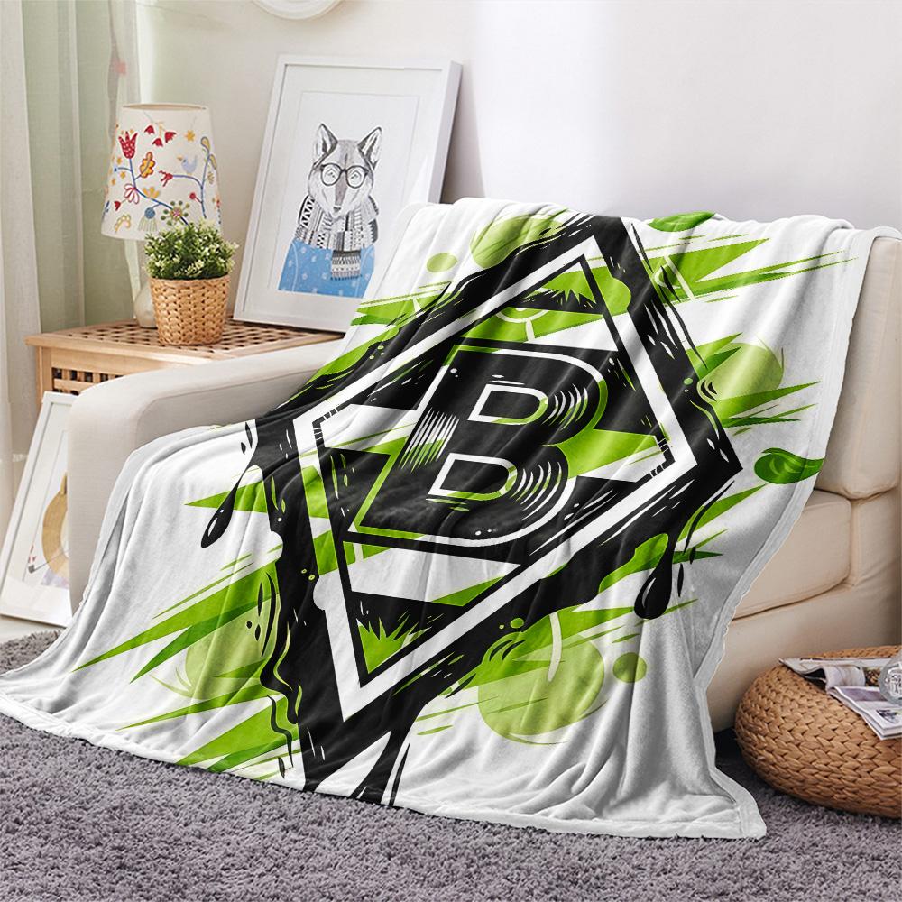 Borussia Print Flannel Blanket, High quality Comfortable for All Seasons, Home Decor, Warmth and Comfort, Perfect for Christmas Gifts