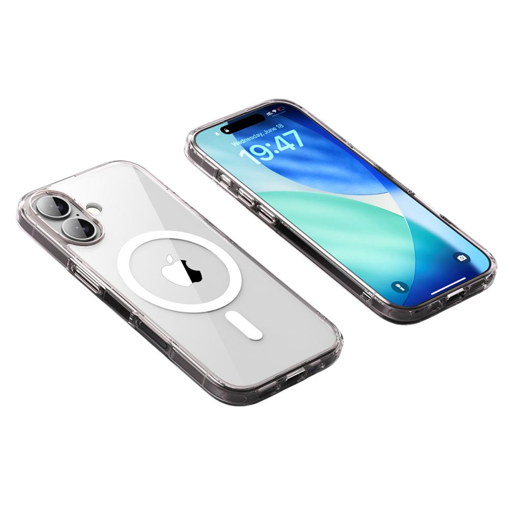 For iPhone 17 Case Compatible with MagSafe TPU+PC Clear Phone Back Cover