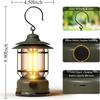 Portable LED Camping Lanterns,1500LM Step-lDimming, Lightweight Retro Battery Powered USB Rechargeable Tent Lights,Survival Kits