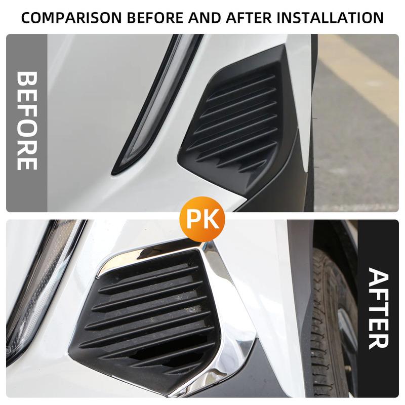 For Peugeot 2008 E2008 Fog Light Trim Front Fog Lamp Decoration Frame Cover Sticker