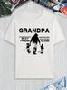 Grandpa Granddad & Other Print T Shirt, Tees For Men, Casual Short Sleeve Tshirt