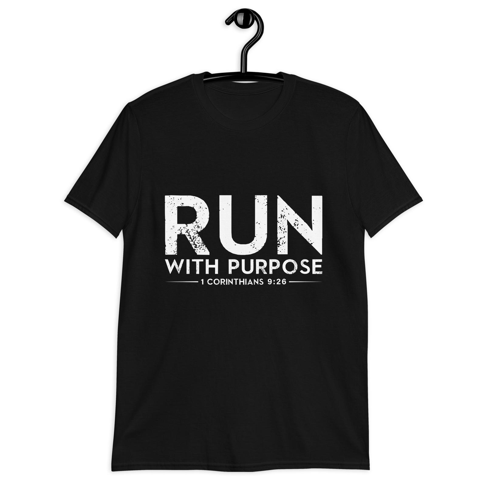 Run With Purpose Shirt Christian Athletic Apparel Bible S разноцветный