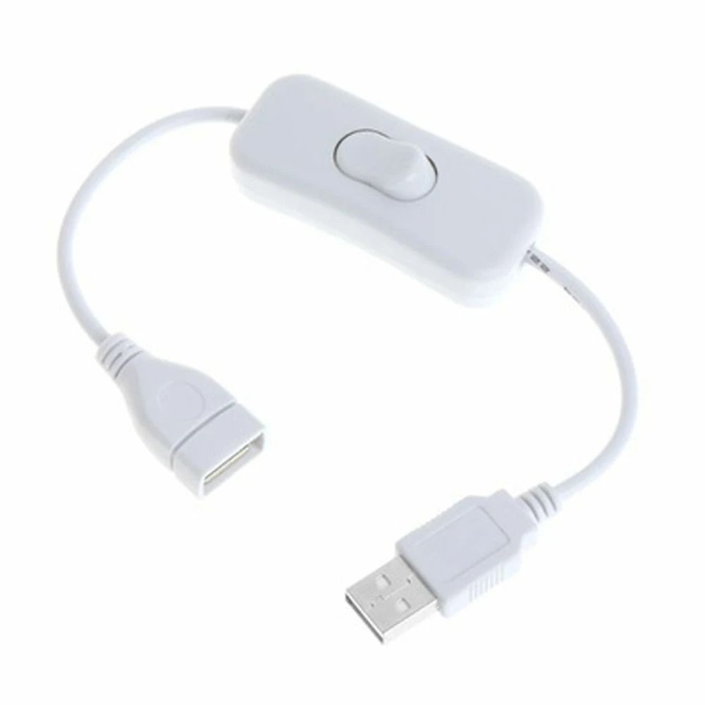 Durable PVC USB Cable USB Connection Rocker Switch USB Extension Switch Control On/Off Switch LED Desk Lamp