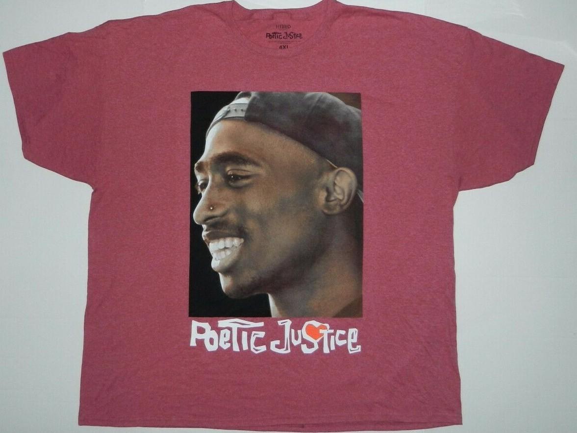26 Poetic Justice Tupac Shakur 2Pac Big Face Red T Shirt New Unisex T-Shirt XL