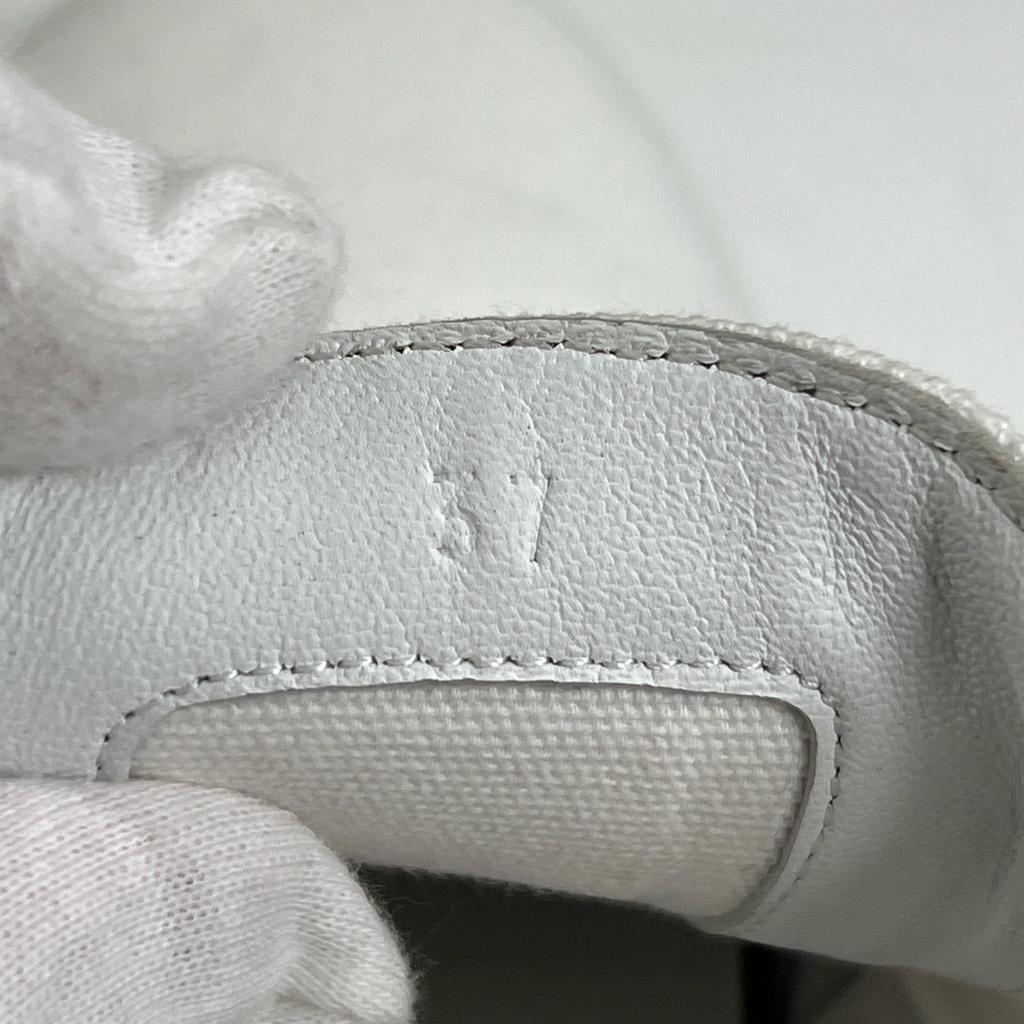 Tolle HERMES Low-Cut-Sneaker Innocent Logo Stickerei weißes Canvas Damen 37 241180Z Gebraucht