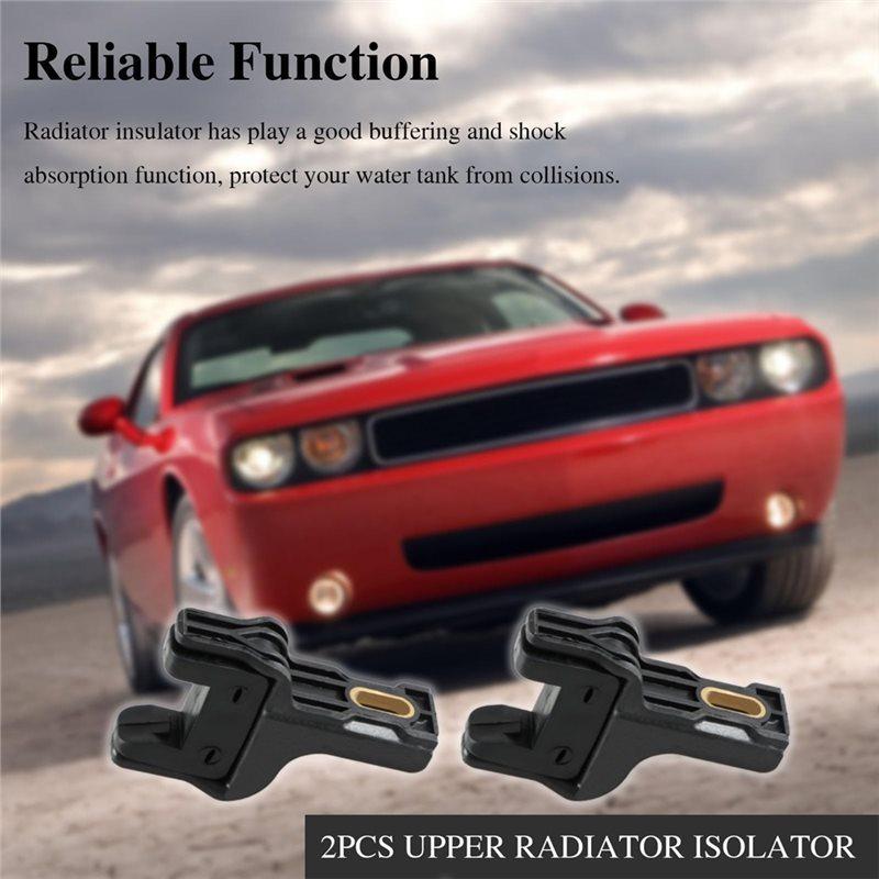 Upper Radiator Bracket Ulator 2PCS 04596474AD 4596474AD Fits For 300 Dodge Challenger