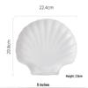 Piatto a forma di conchiglia in ceramica bianca pura minimalista