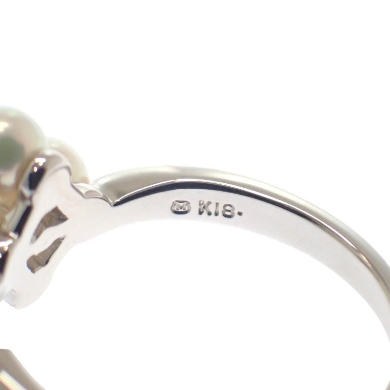 MIKIMOTO  #9(JP Size) ring K18 white gold/Akoya Pearl Women