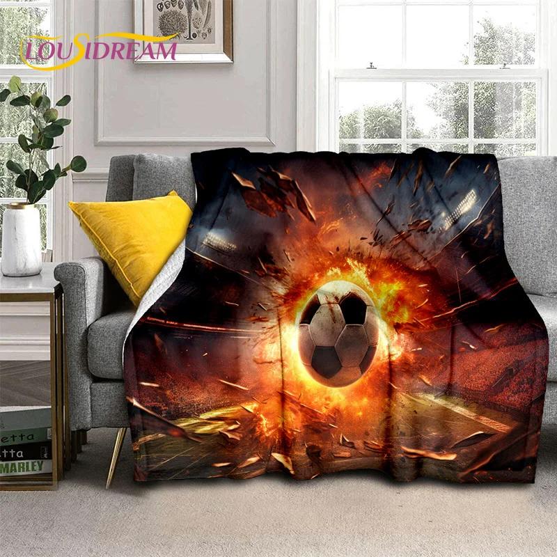 29 Stil Futbol Sahası Futbol Spor Karikatür Yumuşak Battaniye, Ev Yatak Odası Yatak Kanepe Seyahat Örtüsü Çocuk Hediyesi için Yumuşak Atma Battaniye