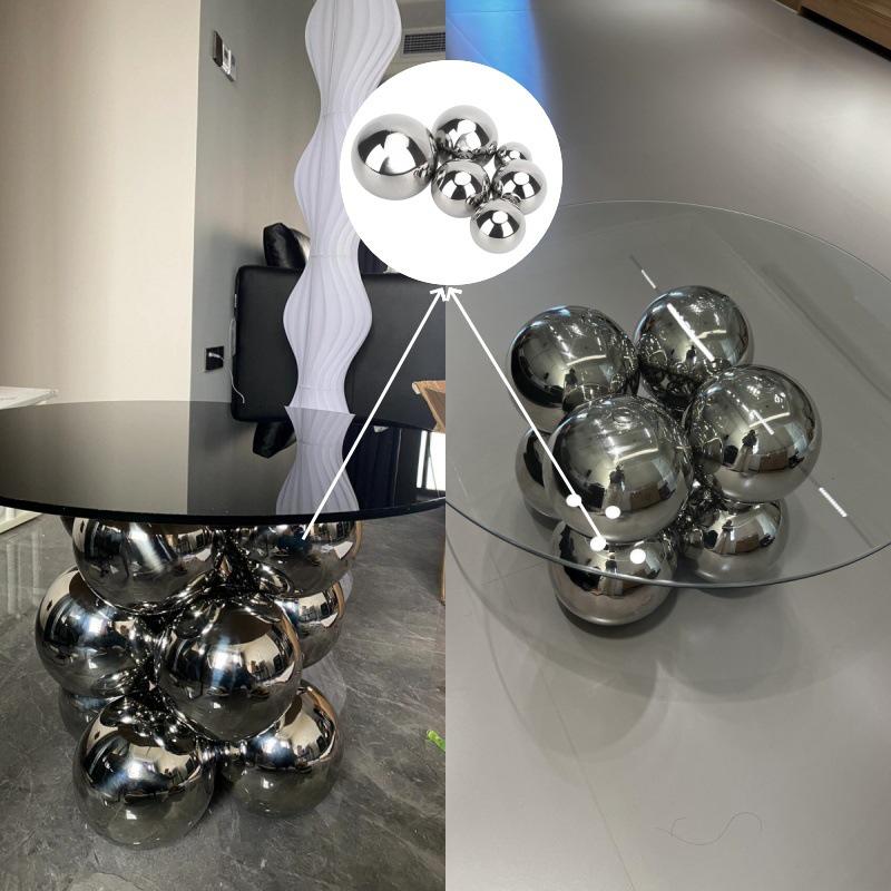 Balle creuse finition miroir en acier inoxydable 304 pour la décoration de meubles et les présentoirs de centres commerciaux