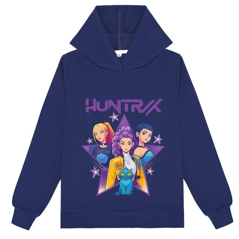 

Winter Fashion Comfortable Soft Versatile Style Witcher Sisterhood Printed Children s Cute Warm Hoodie 160cm тёмно-синий