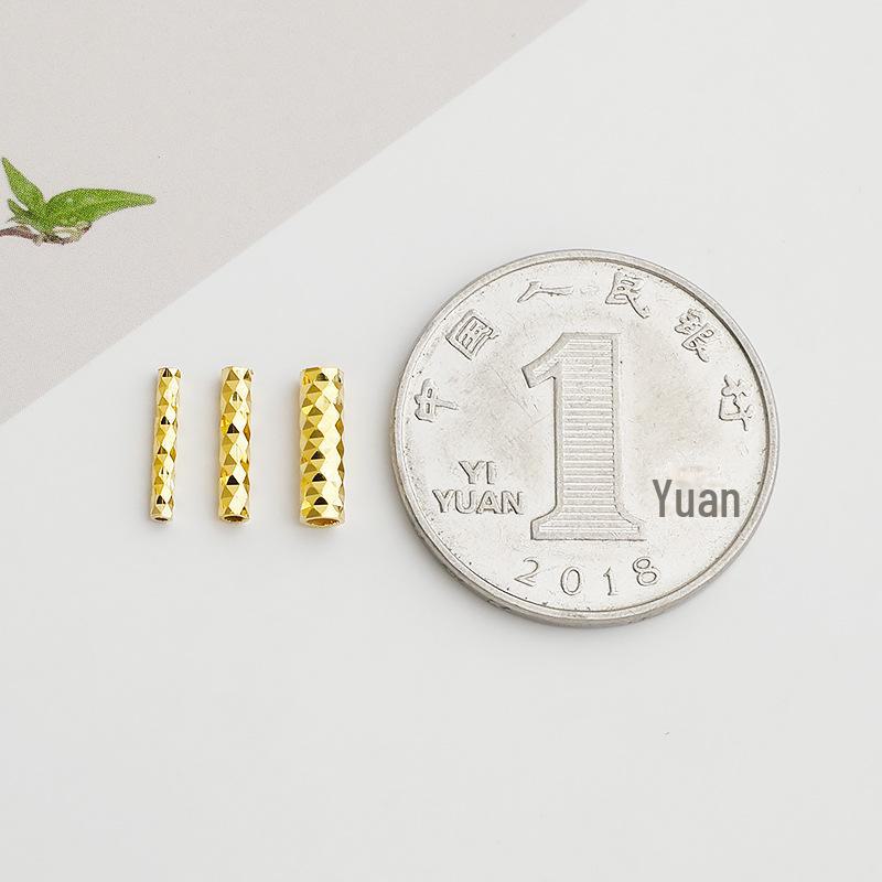 Gold-Plated S925 Sterling Silver Starry Sky Spacer Beads for DIY Pearl Bracelets and Necklaces