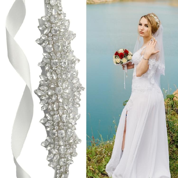 Shining Crystal Wedding Gowns Belt Ribbon Belt Perfect for Wedding Ceremonies and Bride Photoshooting Accessories