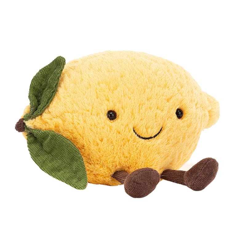 

JELLYCAT Fun Food Series Lemon Fruit Doll Plush Doll 12cm Tall Box Not Included