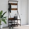 VidaXL Clothes Rack and Shoe Storage Smoked Oak 837864