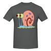 Gary The Snail Loose Tshirt Retro Sports Solid Color Basic Tee
