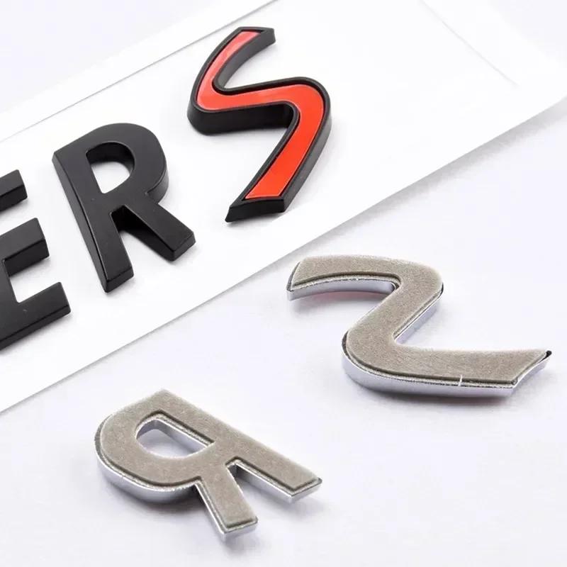 For Mini S Logo Rear Trunk Letters Emblem Badge Car Sticker Decals for Cooper S R50 R52 R53 R56 R60 Car Accessories