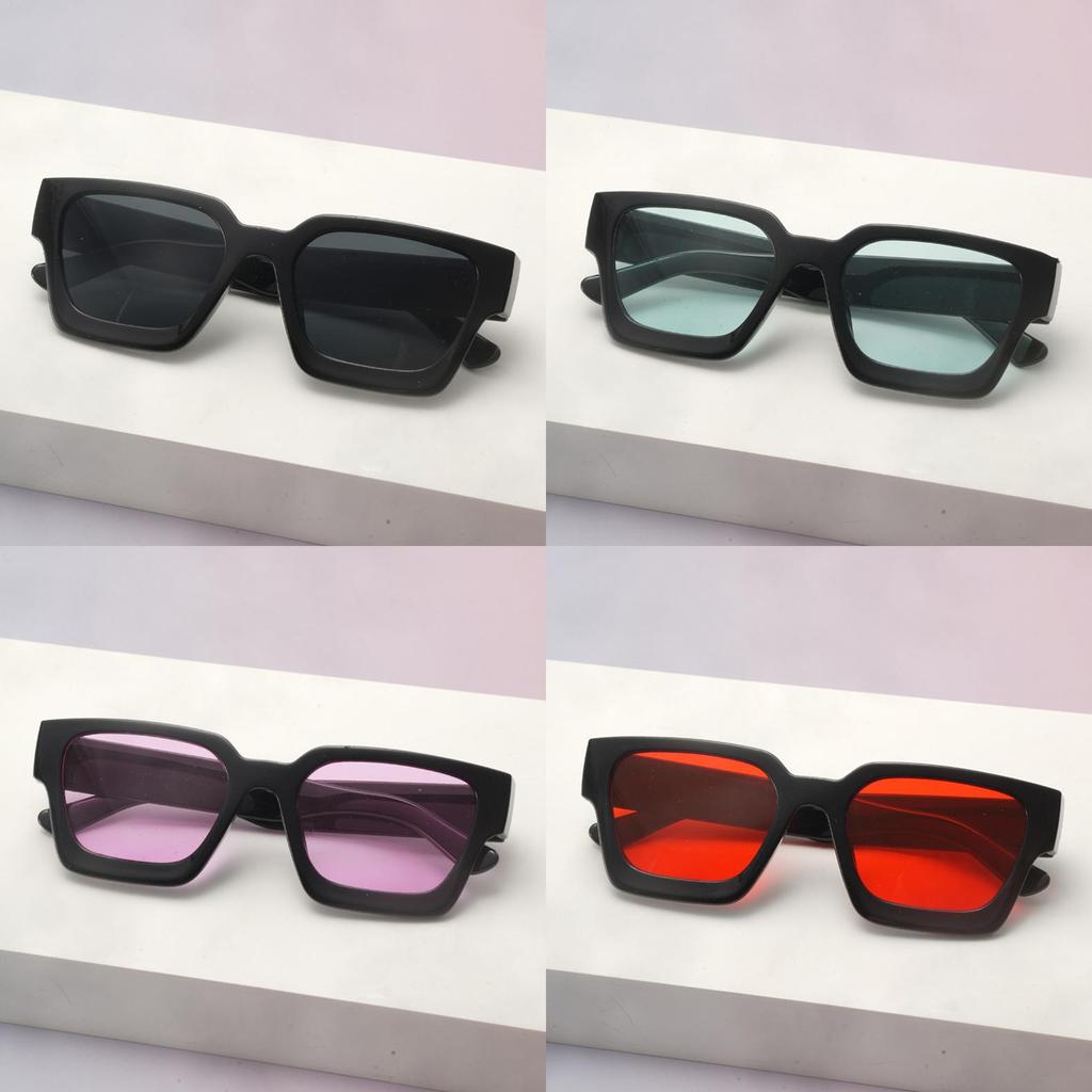 Minimalist Thick Frame Square Sunglasses With Uv400 For Fashionable Women And Men