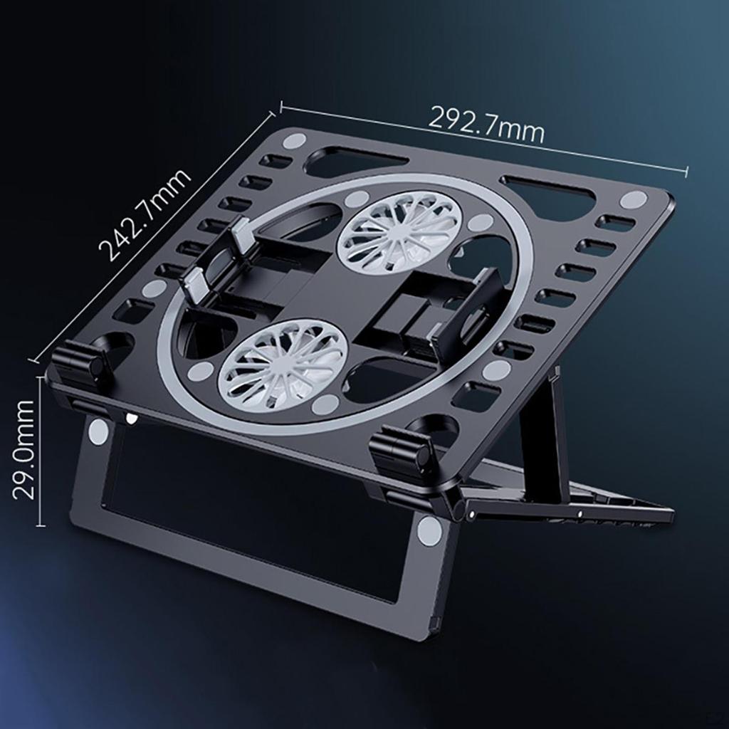 Laptop Cooling Pad with 2 Fans Light-Weight Cooler Stand for Notebook