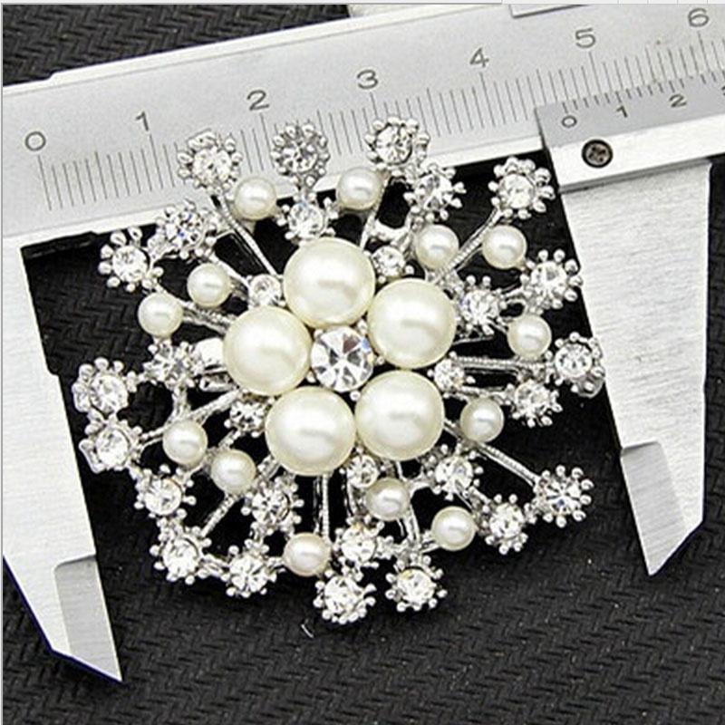 Spille da donna alla moda grandi perle d'imitazione strass spilla da sposa spilla gioielli accessori regalo