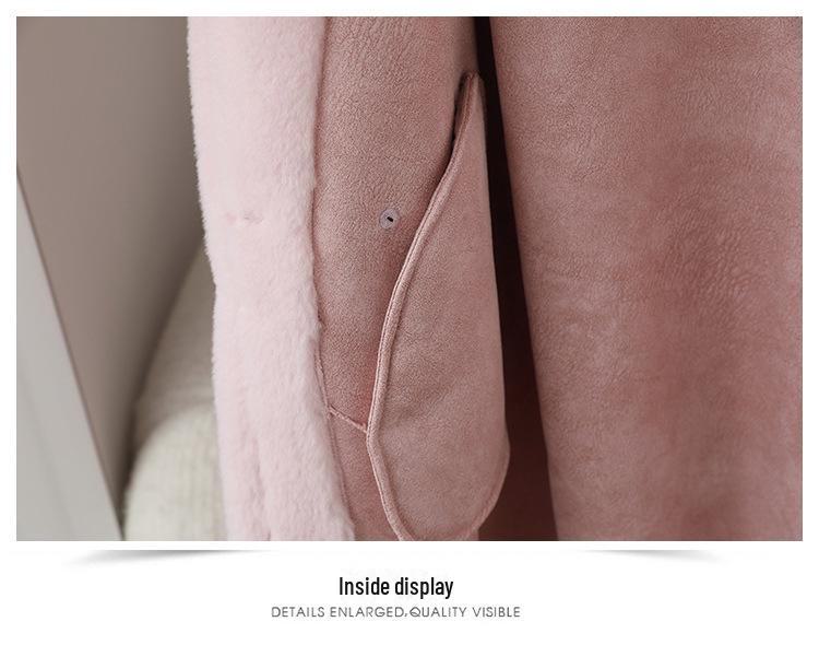Haining Shearling Fleece Teddy Bear Lambskin Coat