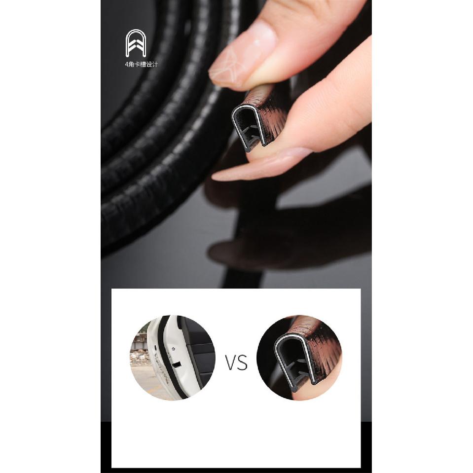 Car Door Protector Edge Scratch Strip Guard Trim Automobile Door Anti Collision Protection With Steel U Shape Edge Rubber Seal Interior Mirrors 6