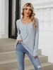 Elegant and Fashionable Autumn and Winter Comfortable Round Neck Striped Color Blocking Long Sleeve Loose T-Shirt Top Pullover Hoodies