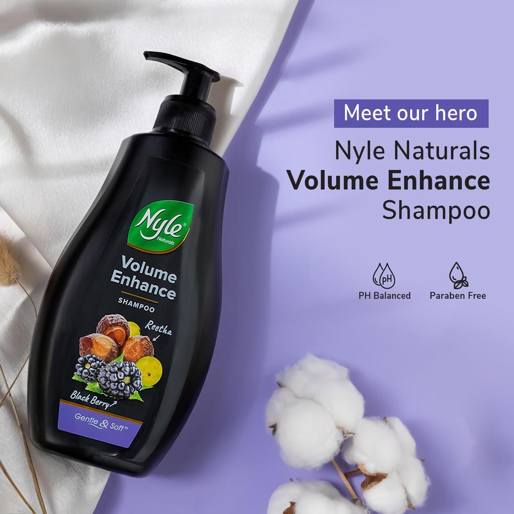 Nyle Volume Enhance Shampoo 800ml | Paraben-Free Liquid Cleanser For All Hair Types | Breakage Control & Volumizing Care