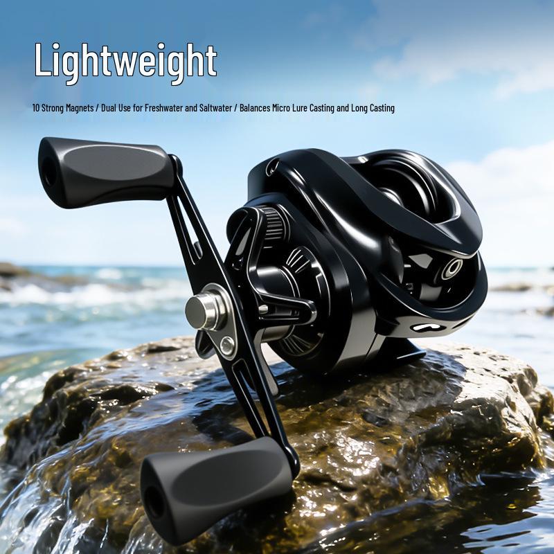 Black Bass Anti-Backlash Baitcasting Reel for Long Casts