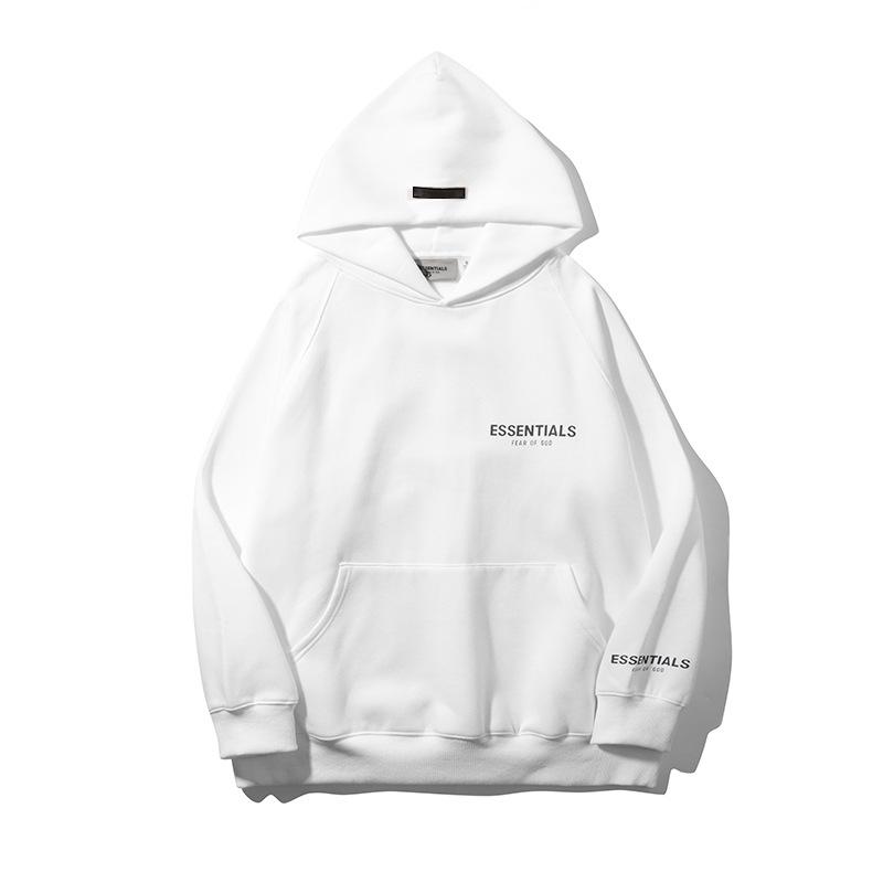 Zweizeiliges Essentials Kapuzensweatshirt mit trendigem Logo für Damen und Herren
