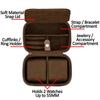 Neue quadratische Reißverschluss-Uhrenbox aus PU-Leder, Vintage-Stil, 2-teilige, geschichtete Aufbewahrungsbox für Schmuck & kleine Accessoires