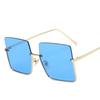Brand Designer Square Sunglasses Woman Fshion Luxury Oversized Sun Glasses Female Vintage Retro Big Frame Metal