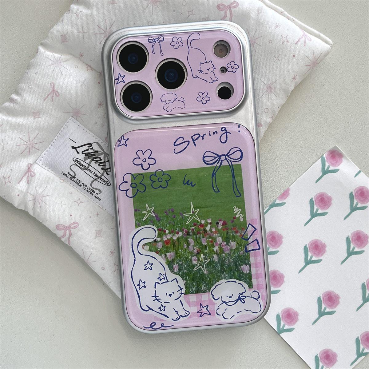 

Cartoon Tulip Cat iPhone 15/14 & 17/16PROMAX Case 15
