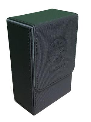 Kurop Leather Tarot Card Deck Storage Box with Magnetic Fits Standard Sizes Large Case, Box, Closure, (Black, Checkered, Size)