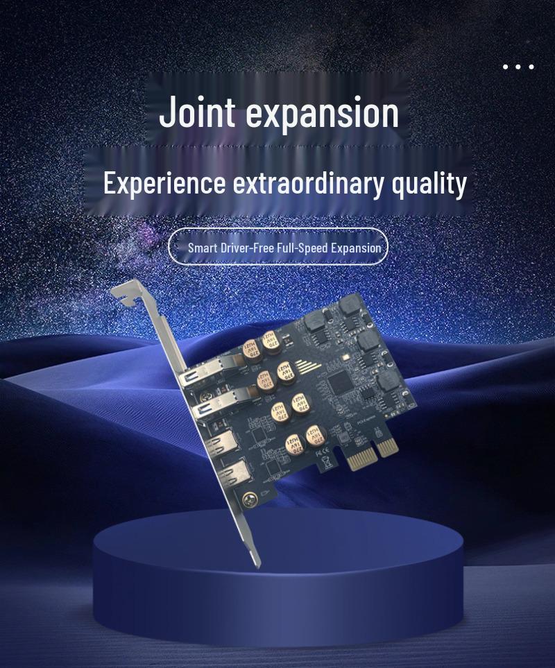 High-Speed PCI-E Expansion Card with Type-C and USB-A 3.0