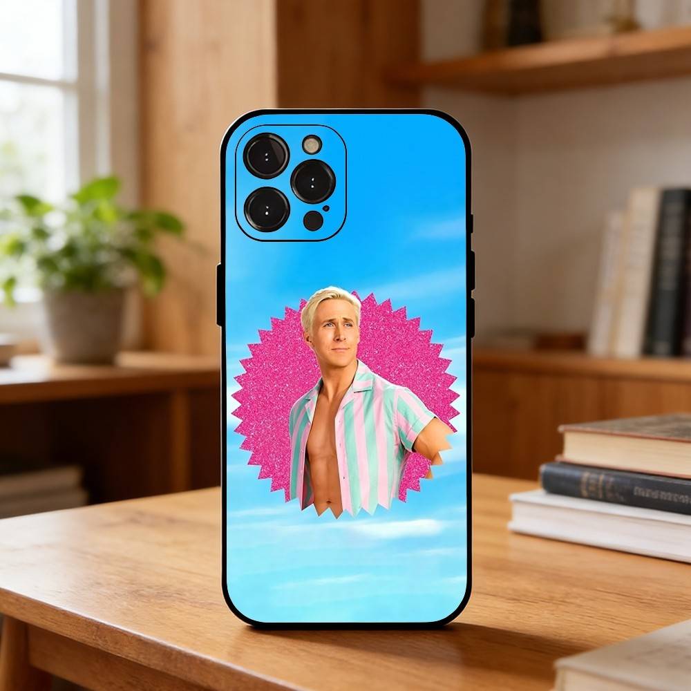 Funny Ryan Gosling Rapper Phone Case For iPhone17,16,15,14,13,12Plus,Pro Max,XS,5G Soft Silicone Black Cover