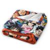 DBZ Anime Flannel Blanket Goku Fashion Throw Blankets for Bed Sofa Couch 150*125cm Rug Piece,