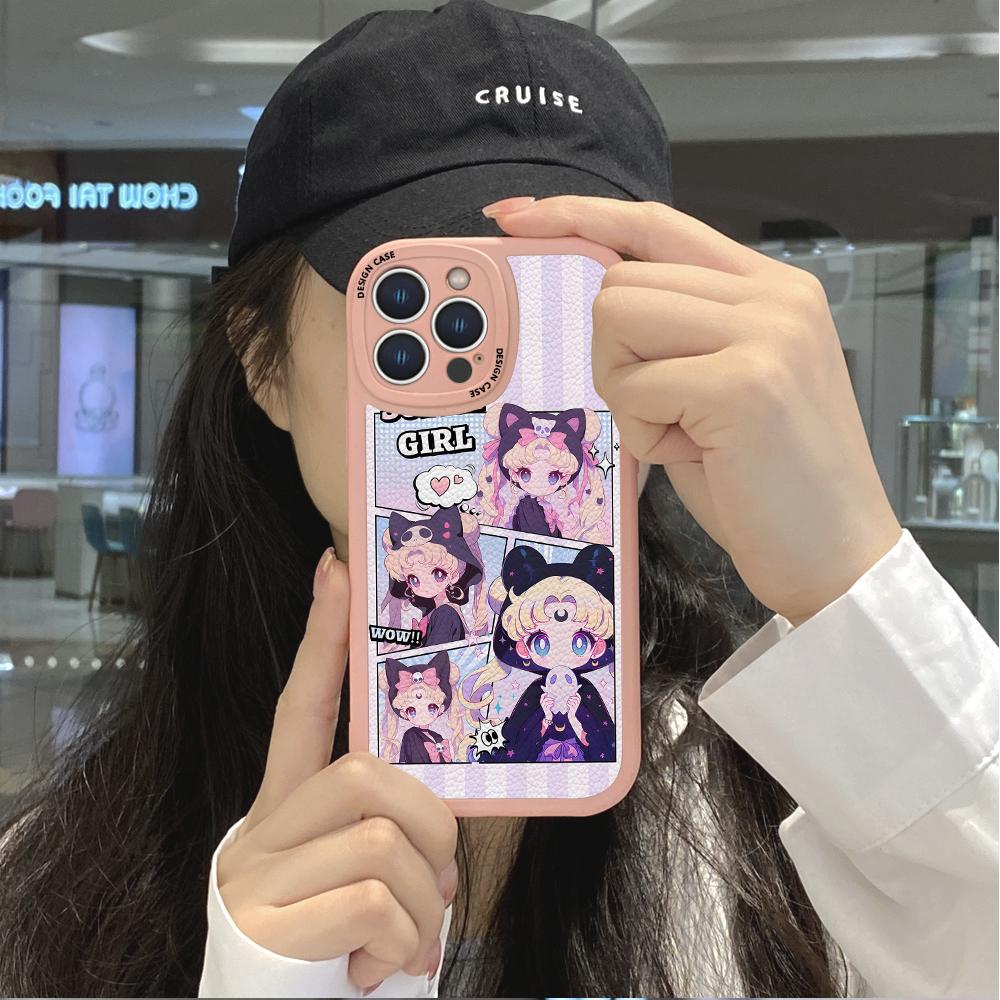 Slim Skin Feeling Cartoon Flowers Tulips Soft Silikon PU Kožený kryt Pouzdro na telefon pro Samsung Xiaomi Poco Redmi