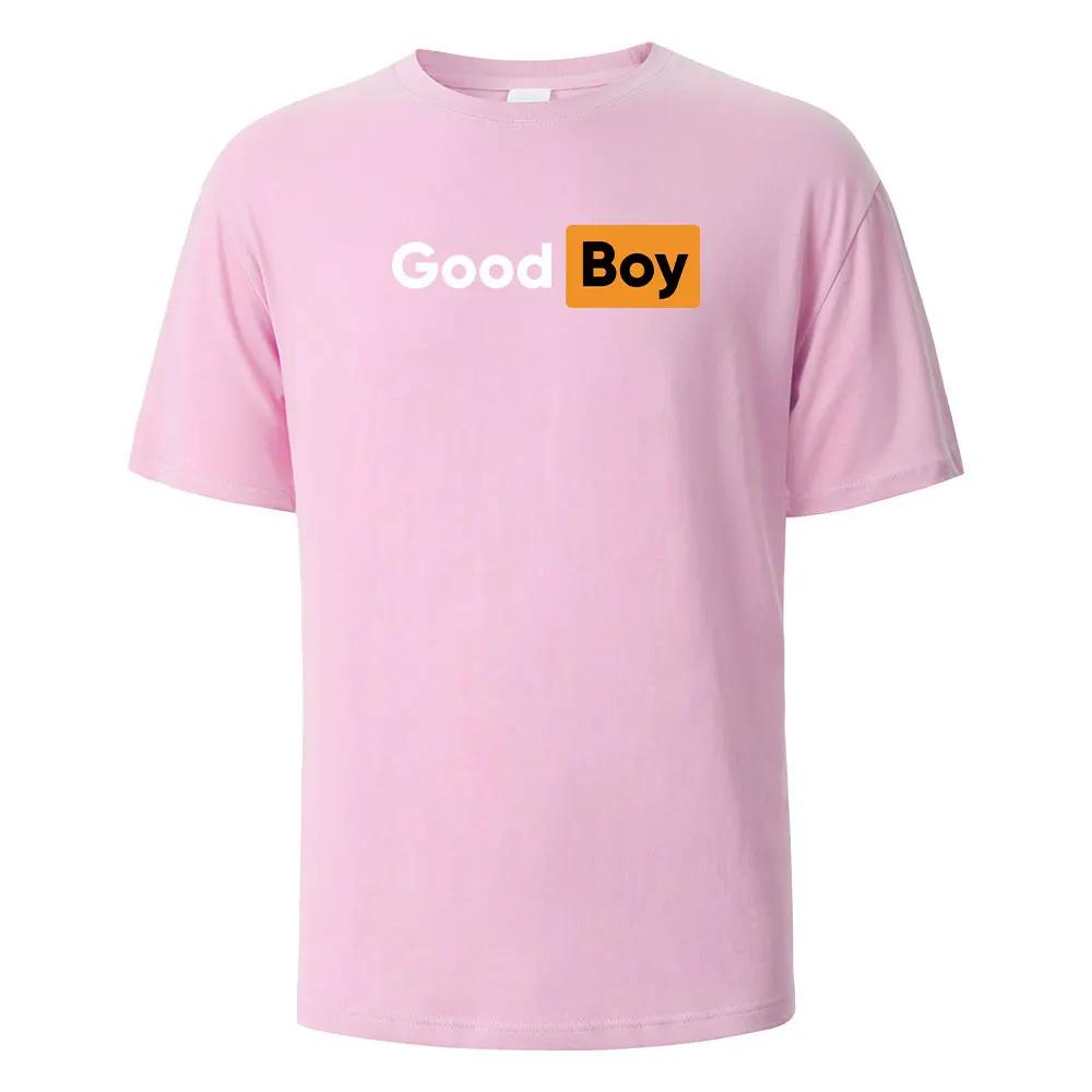 Summer T-shirt Good Boys Printed T-shirt Men and Women 100% Cotton O-collar Oversized Casual Short-sleeved Top