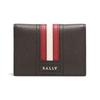 Classic Red And White Striped Business Leather Wallet Men Wallet Brown 6230135