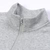 Men's Half Zip Mock Neck Sweatshirt Light Gray Long Sleeve Pullover