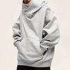 Men's Fashion Solid Color Long Sleeved Hooded Pullover With Pockets Casual Sweatshirt Top