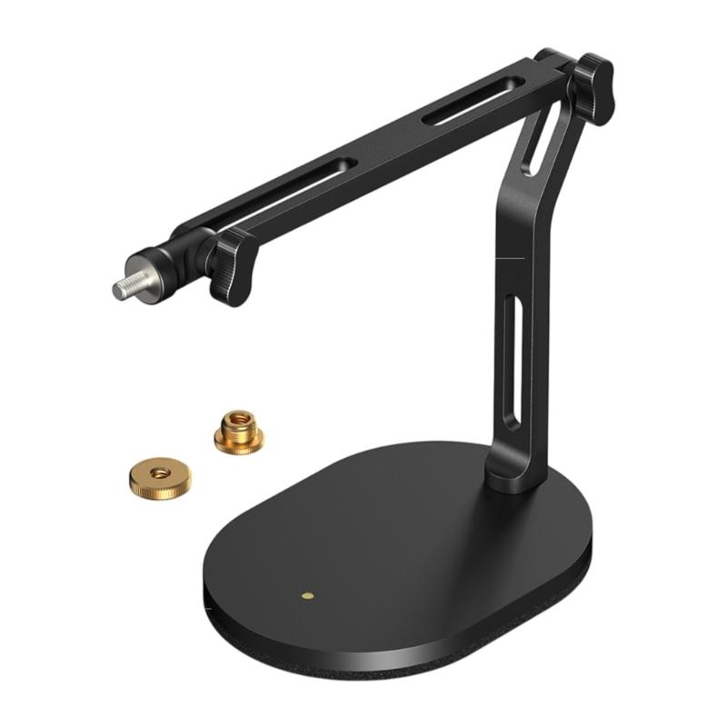 

Microphone Boom Arm Stand Versatiled Mounting 5/8Inch 3/8Inch Adapters for Microphones Heavy Duty Support 1Kg 1