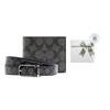 COACH Men 3 IN 1 Wallet Charcoal / Black (Unisex) Wallets 74993 CQBK