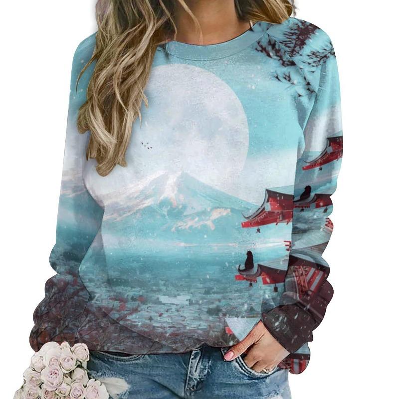 Fashion Butterfly Flowers Women Round-neck Sweatshirt 3D Print Streetwear Autumn Y2k Sweatshirts Pullovers Woman Clothing Tops