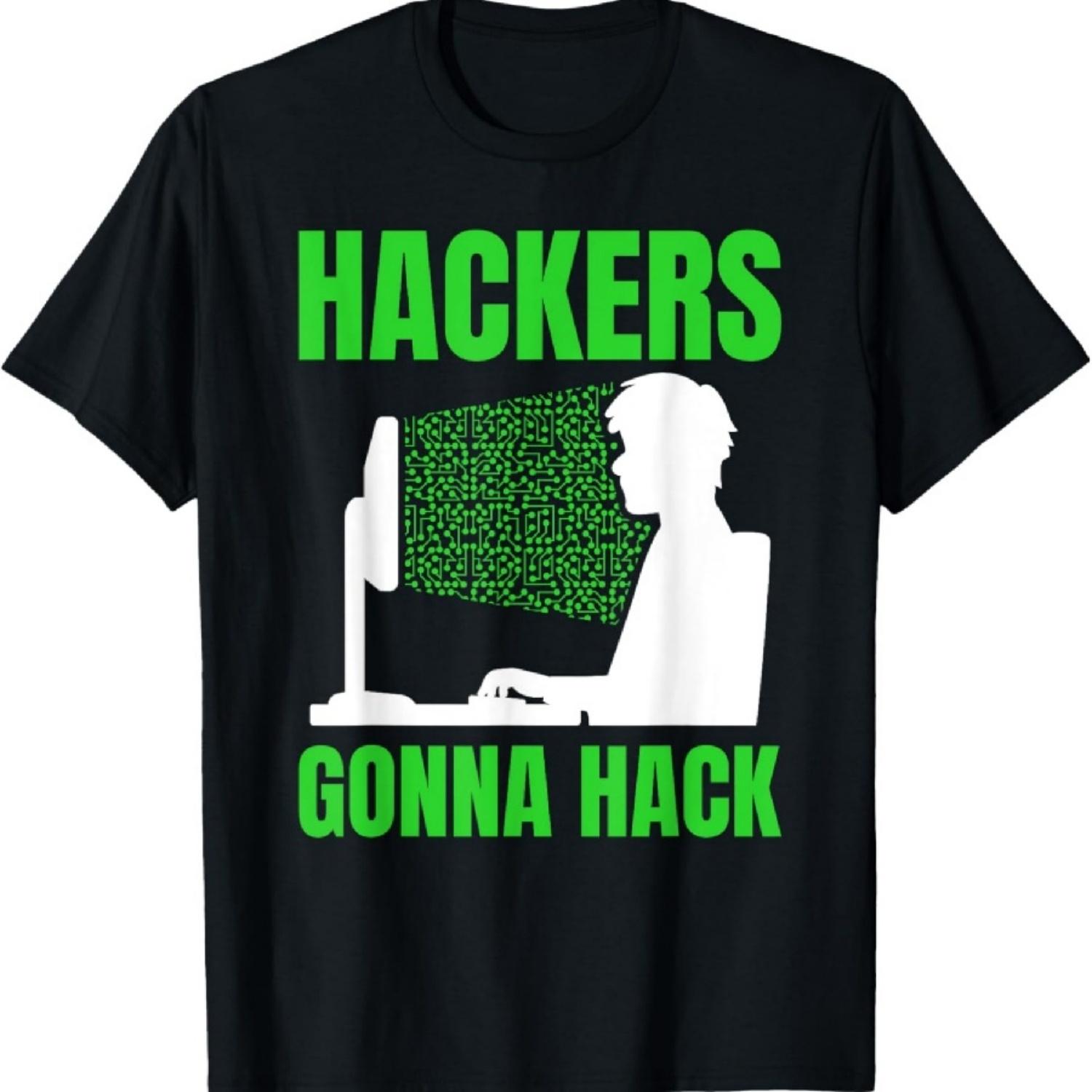 

Hackers Gonna Hack Cyber Security Engineer T-Shirt XXXXXL чорний